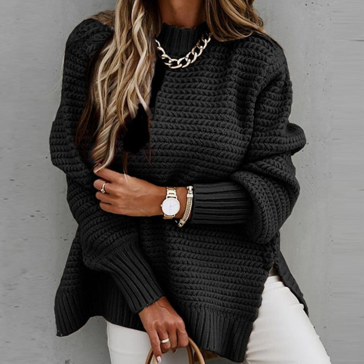 Women's Cozy Knit Oversized Pullover - Luxurious Fall & Winter Sweater