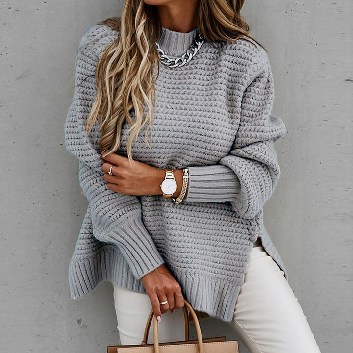 Women's Cozy Knit Oversized Pullover - Luxurious Fall & Winter Sweater