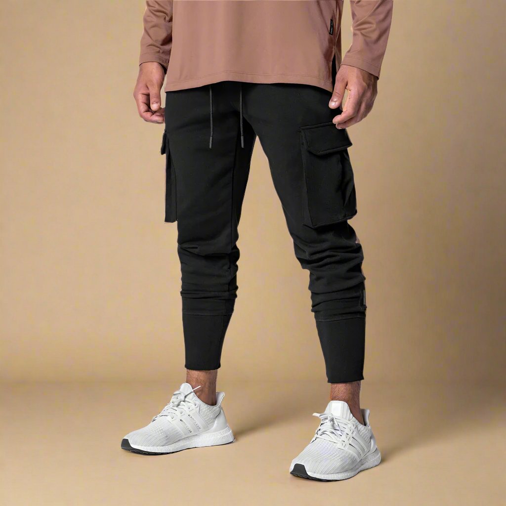 Men's Cargo Joggers with Tapered Fit and Multiple Pocket for Athleisure Wear