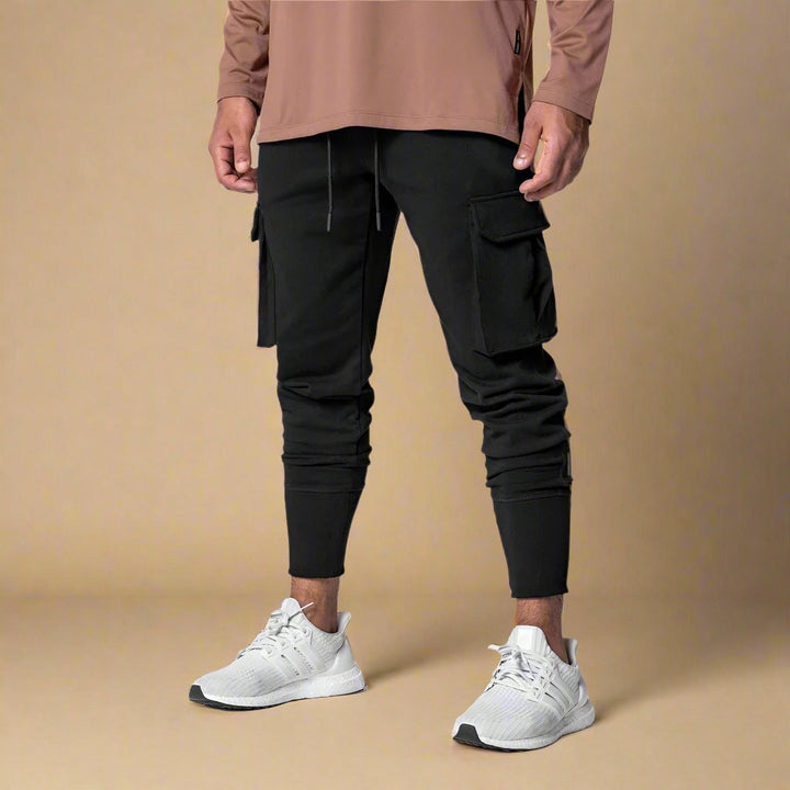 Men's Cargo Joggers with Tapered Fit and Multiple Pocket for Athleisure Wear