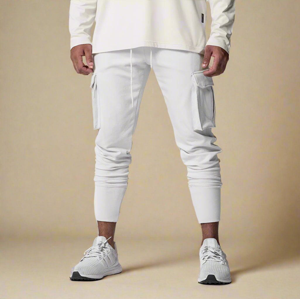 Men's Cargo Joggers with Tapered Fit and Multiple Pocket for Athleisure Wear