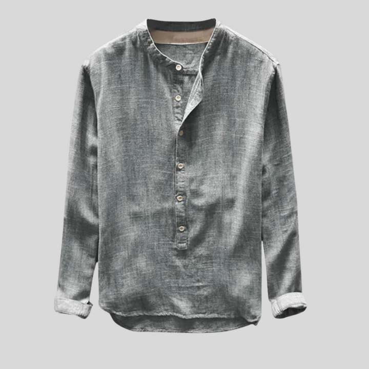 Stylish Collarless Shirt