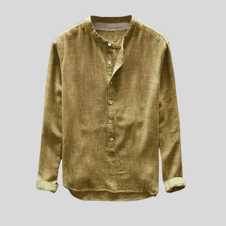 Stylish Collarless Shirt