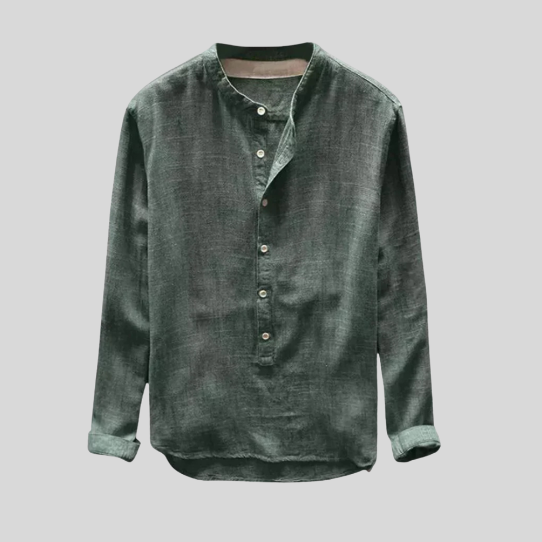 Stylish Collarless Shirt
