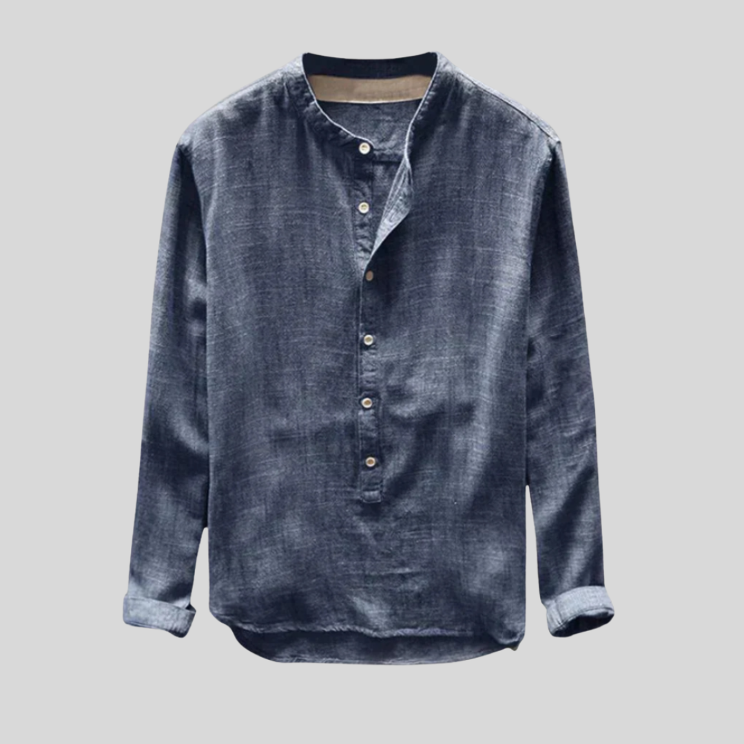 Stylish Collarless Shirt