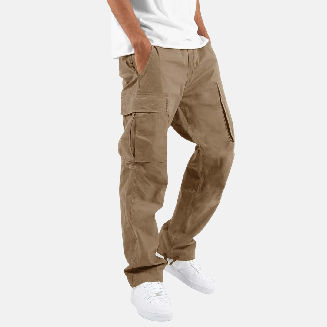Men's Waterproof Cargo Trousers – Loose Fit Outdoor Workwear for Autumn