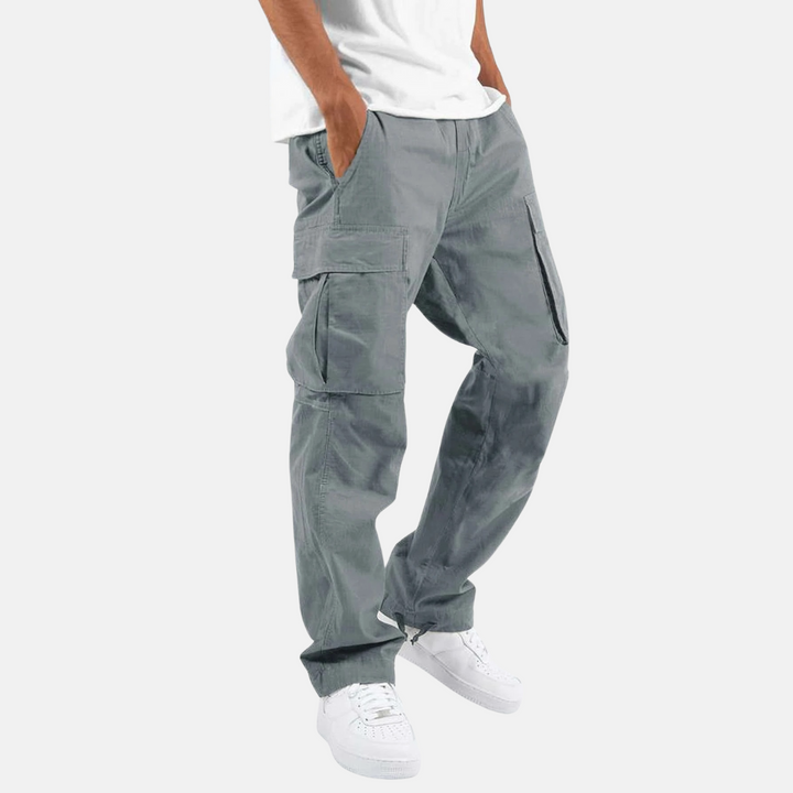 Men's Waterproof Cargo Trousers – Loose Fit Outdoor Workwear for Autumn