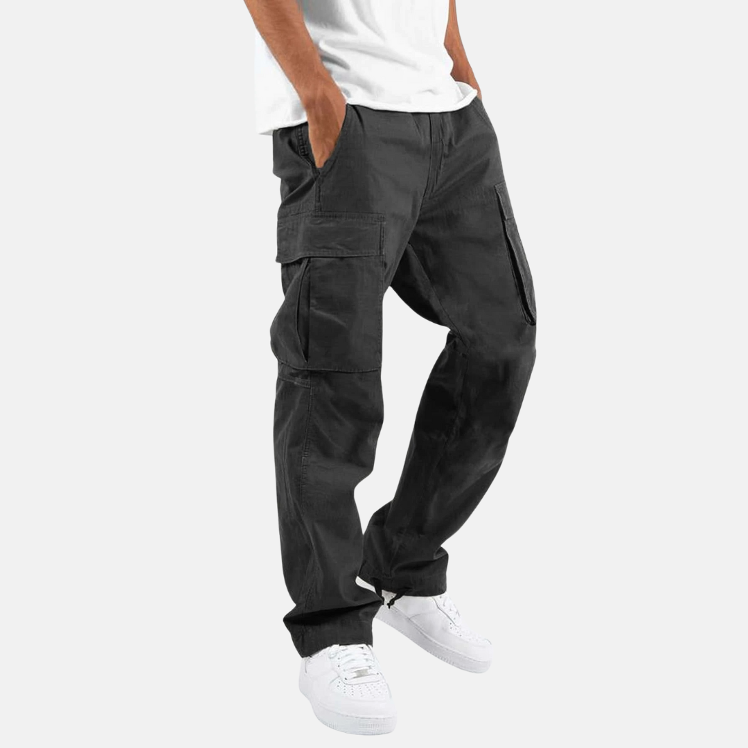 Men's Waterproof Cargo Trousers – Loose Fit Outdoor Workwear for Autumn