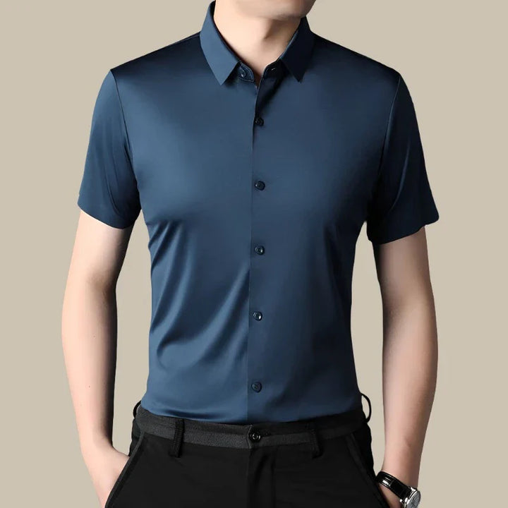 Valenzo Shirt | Premium Shiny short-sleeve men's shirt