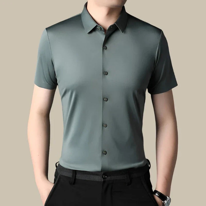 Valenzo Shirt | Premium Shiny short-sleeve men's shirt