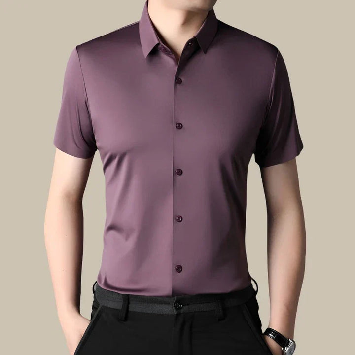 Valenzo Shirt | Premium Shiny short-sleeve men's shirt