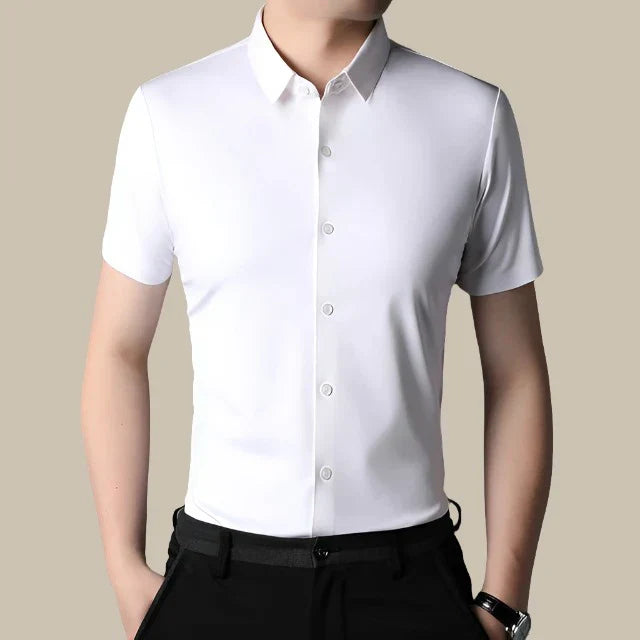 Valenzo Shirt | Premium Shiny short-sleeve men's shirt