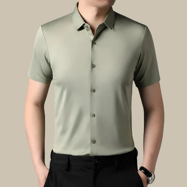 Valenzo Shirt | Premium Shiny short-sleeve men's shirt
