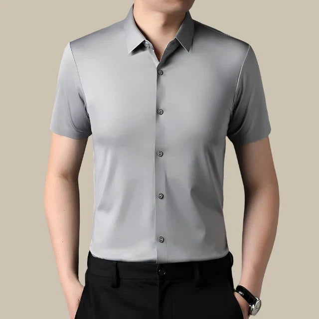 Valenzo Shirt | Premium Shiny short-sleeve men's shirt