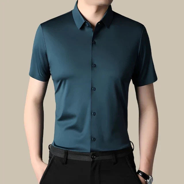 Valenzo Shirt | Premium Shiny short-sleeve men's shirt