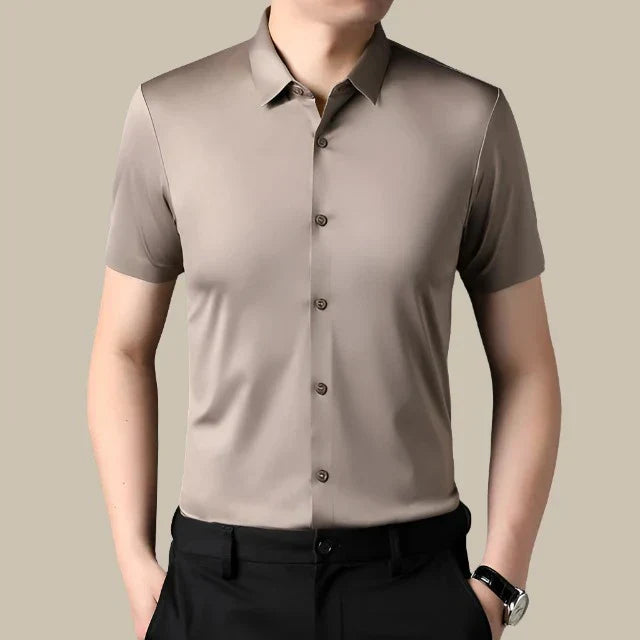 Valenzo Shirt | Premium Shiny short-sleeve men's shirt