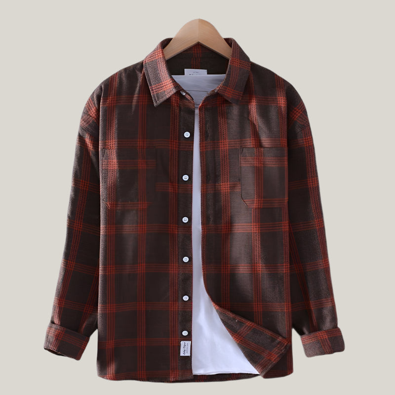 Vincenzo Flannel Shirt | Premium Checked Lumberjack Shirt in Blue for Men