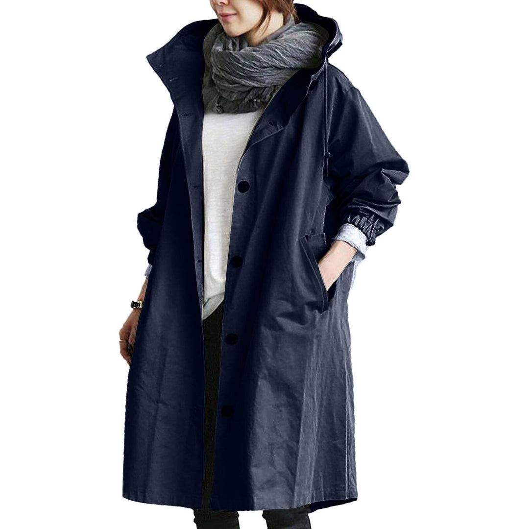 Waterproof Hooded Trench Coat for Women - for Autumn Winter
