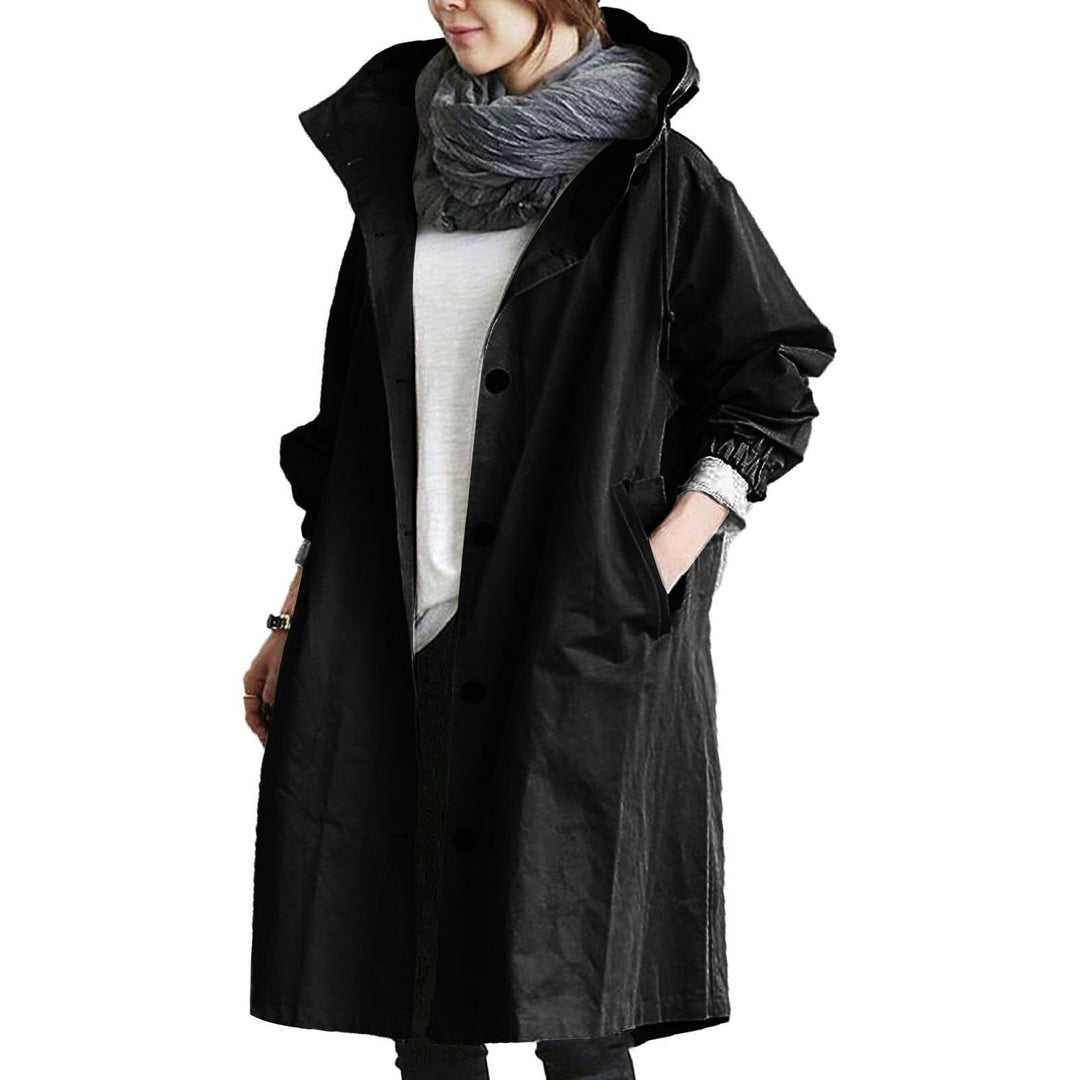 Waterproof Hooded Trench Coat for Women - for Autumn Winter