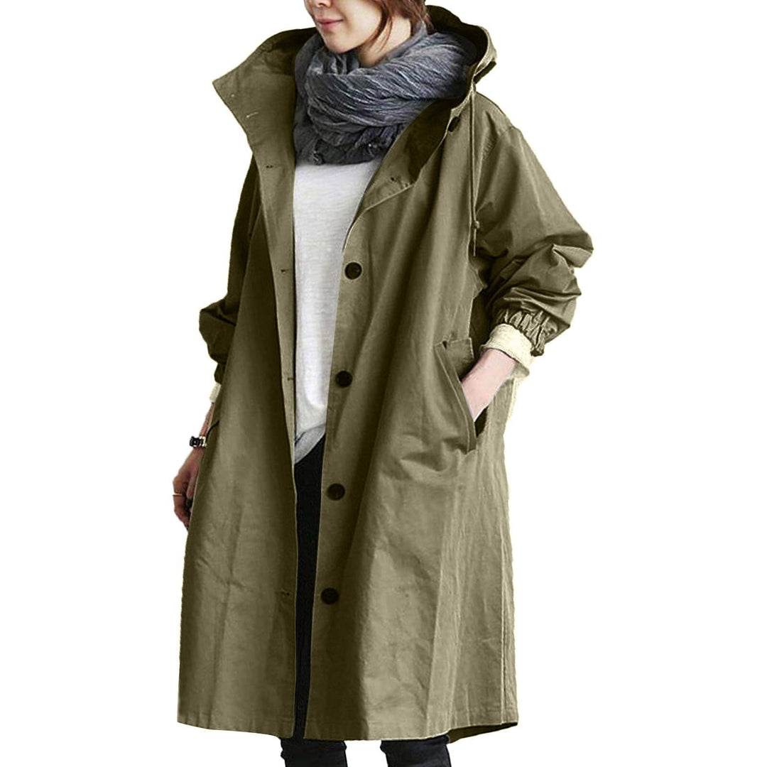 Waterproof Hooded Trench Coat for Women - for Autumn Winter