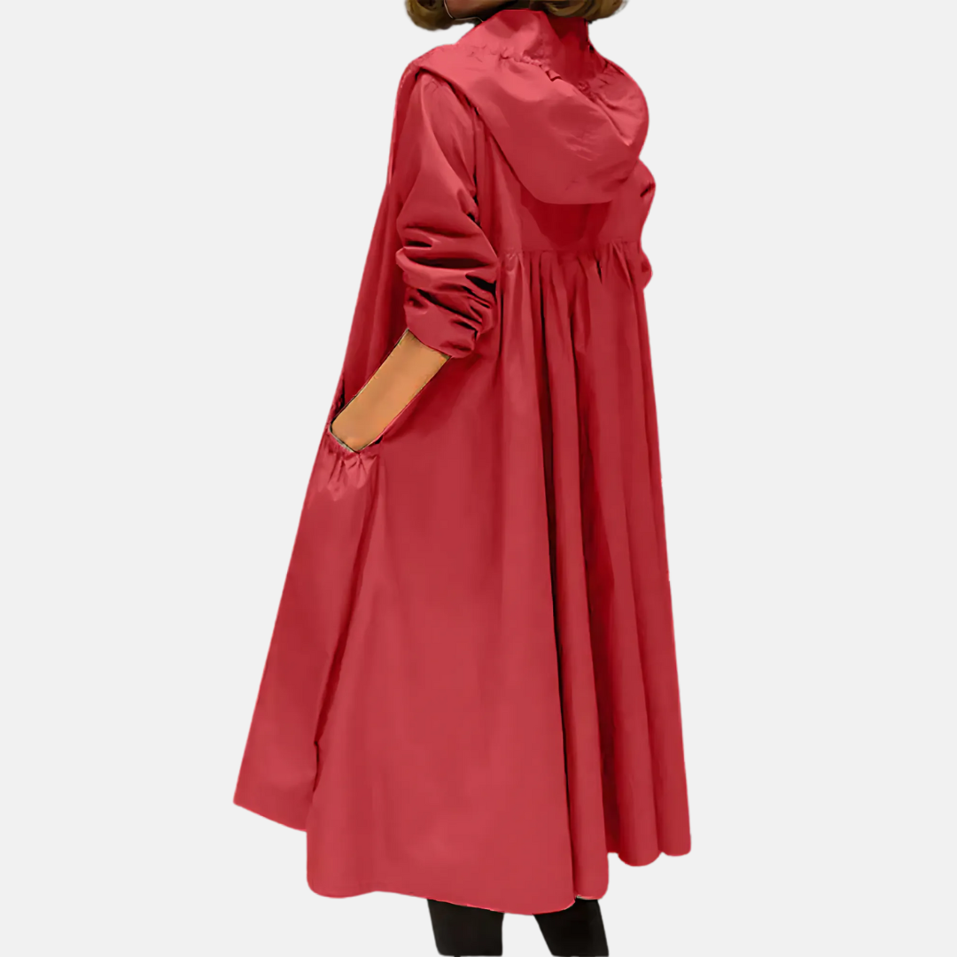 Women's Hooded Lightweight Raincoat Parka