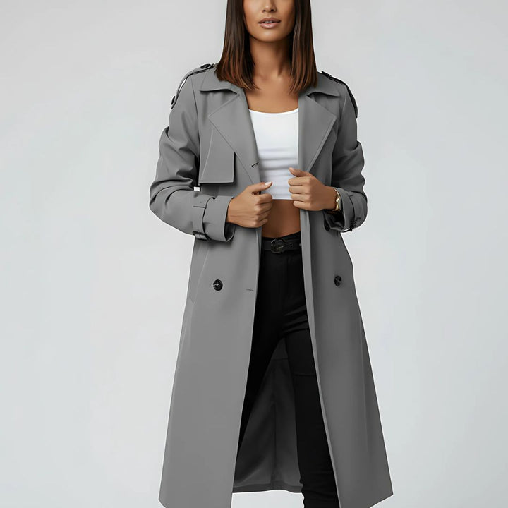 Women's Mac Double-breasted Trench Coat Jacket - for Autumn Winter