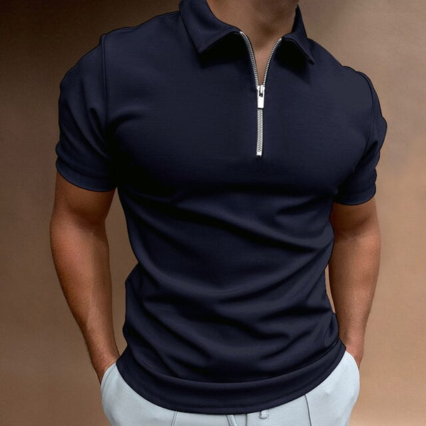 Zippered Polo Shirt