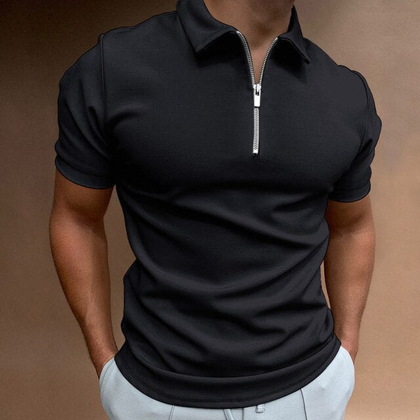 Zippered Polo Shirt