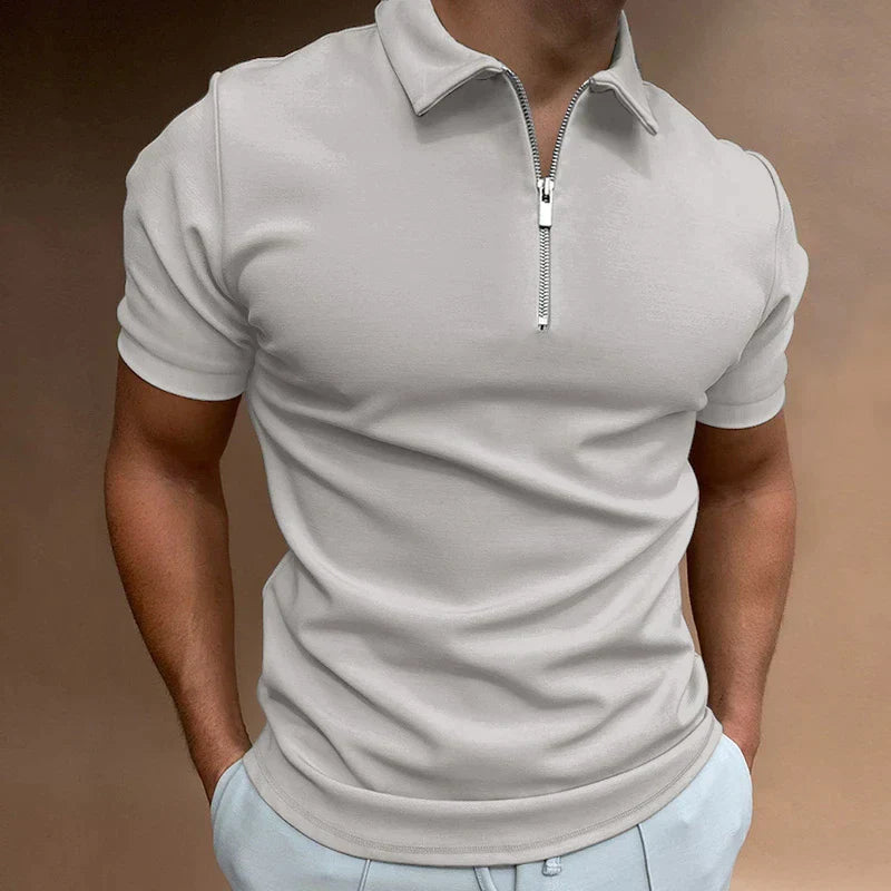 Zippered Polo Shirt