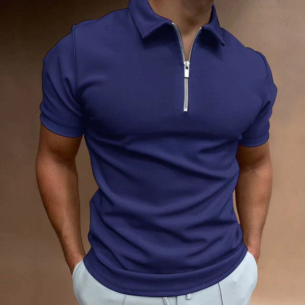 Zippered Polo Shirt