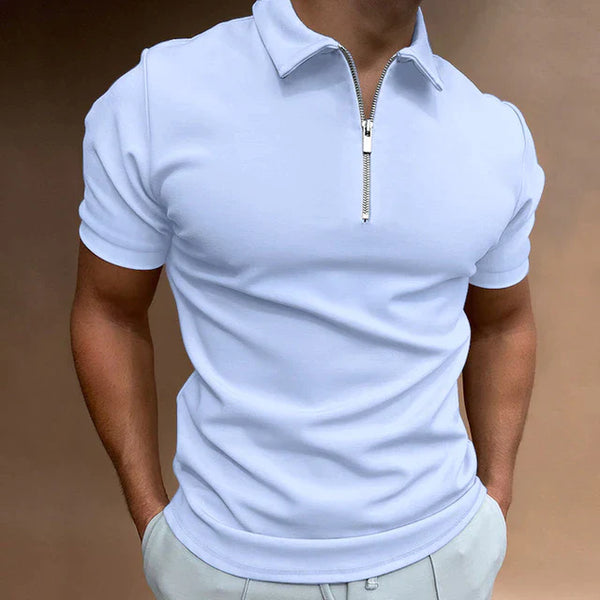 Zippered Polo Shirt