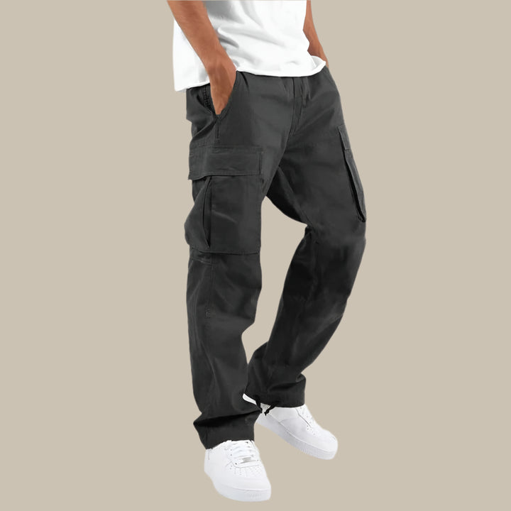 Men's Cargo Pants - Flexible Stretch Regular Fit Trousers