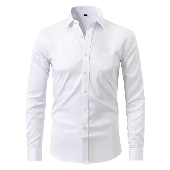 Men's Business Casual Stretch Long Sleeve Shirt