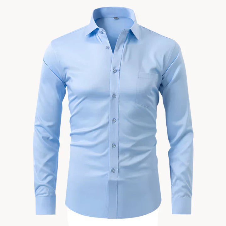 Men's Business Casual Stretch Long Sleeve Shirt