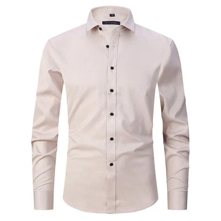 Men's Business Casual Stretch Long Sleeve Shirt