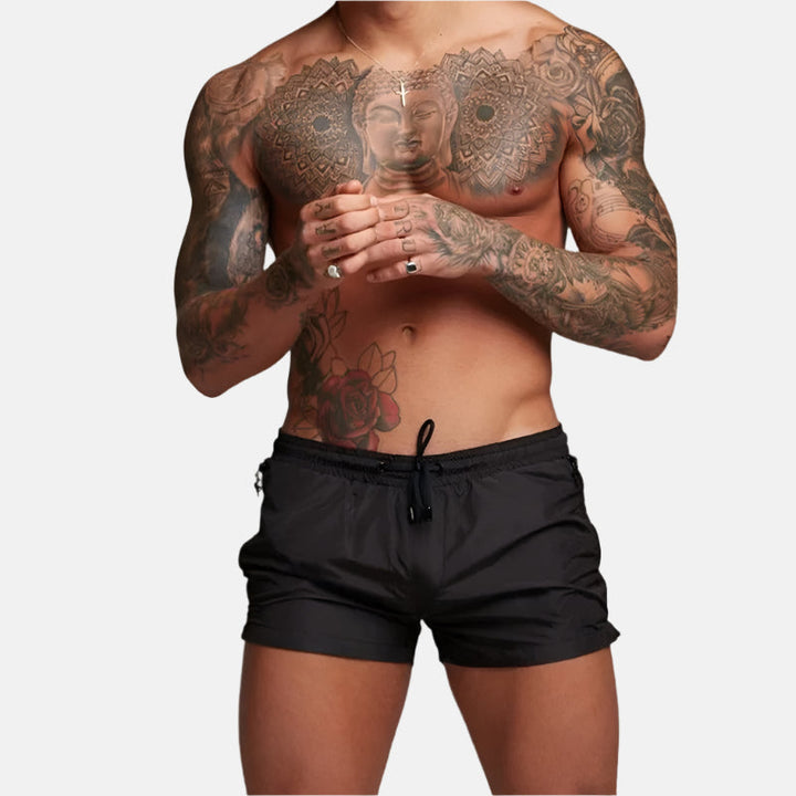 Men's Quick-Dry Swimming Shorts with Stretch and Secure Zip Pocket
