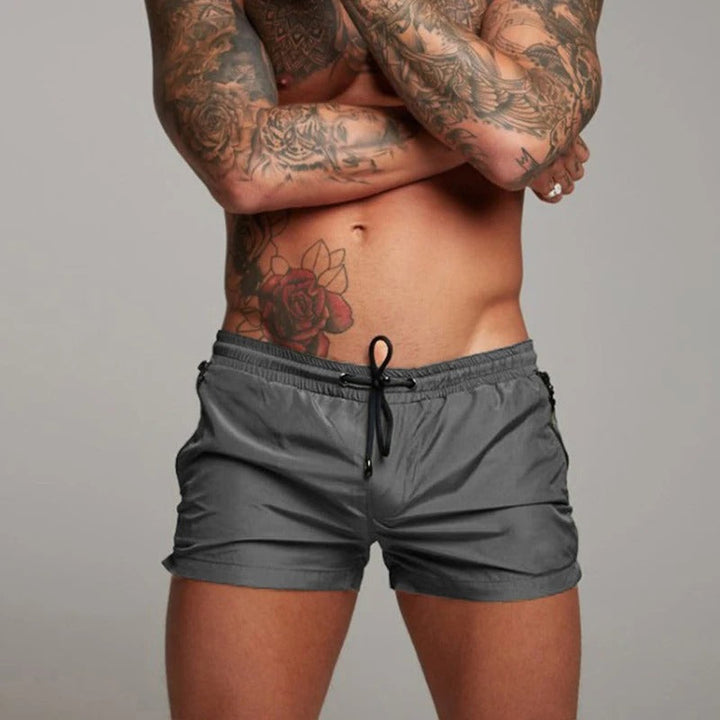 Men's Quick-Dry Swimming Shorts with Stretch and Secure Zip Pocket