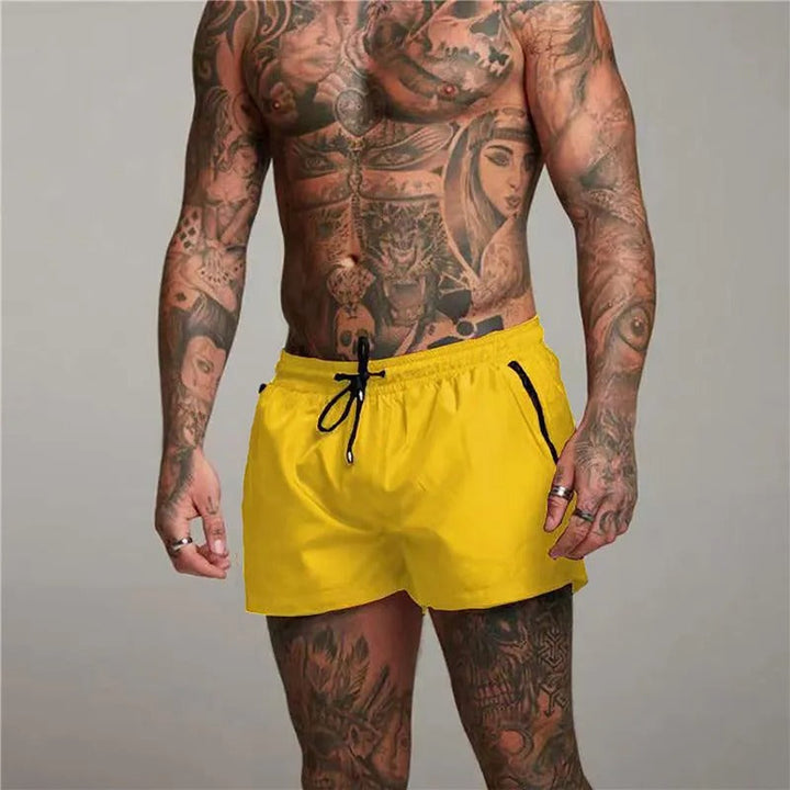 Men's Quick-Dry Swimming Shorts with Stretch and Secure Zip Pocket