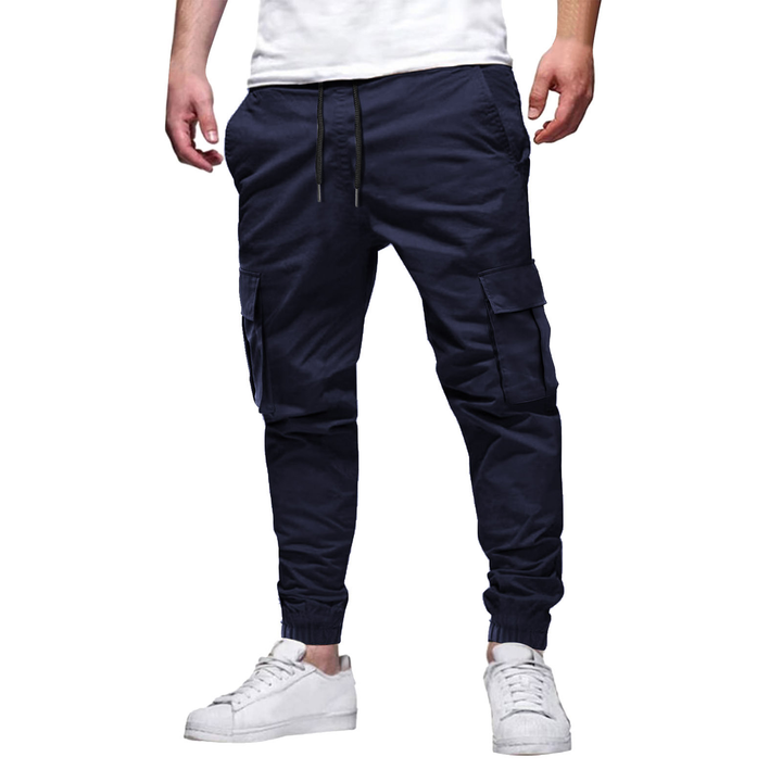Lorenzo Cargo Trousers | Premium Slim Fit Cotton-Stretch Trousers for Men