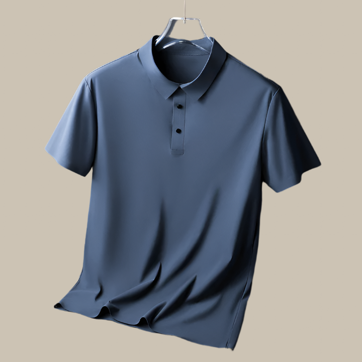 Men's Classic Short Sleeve Polo Shirt with Stylish Breathable Cotton Fabric