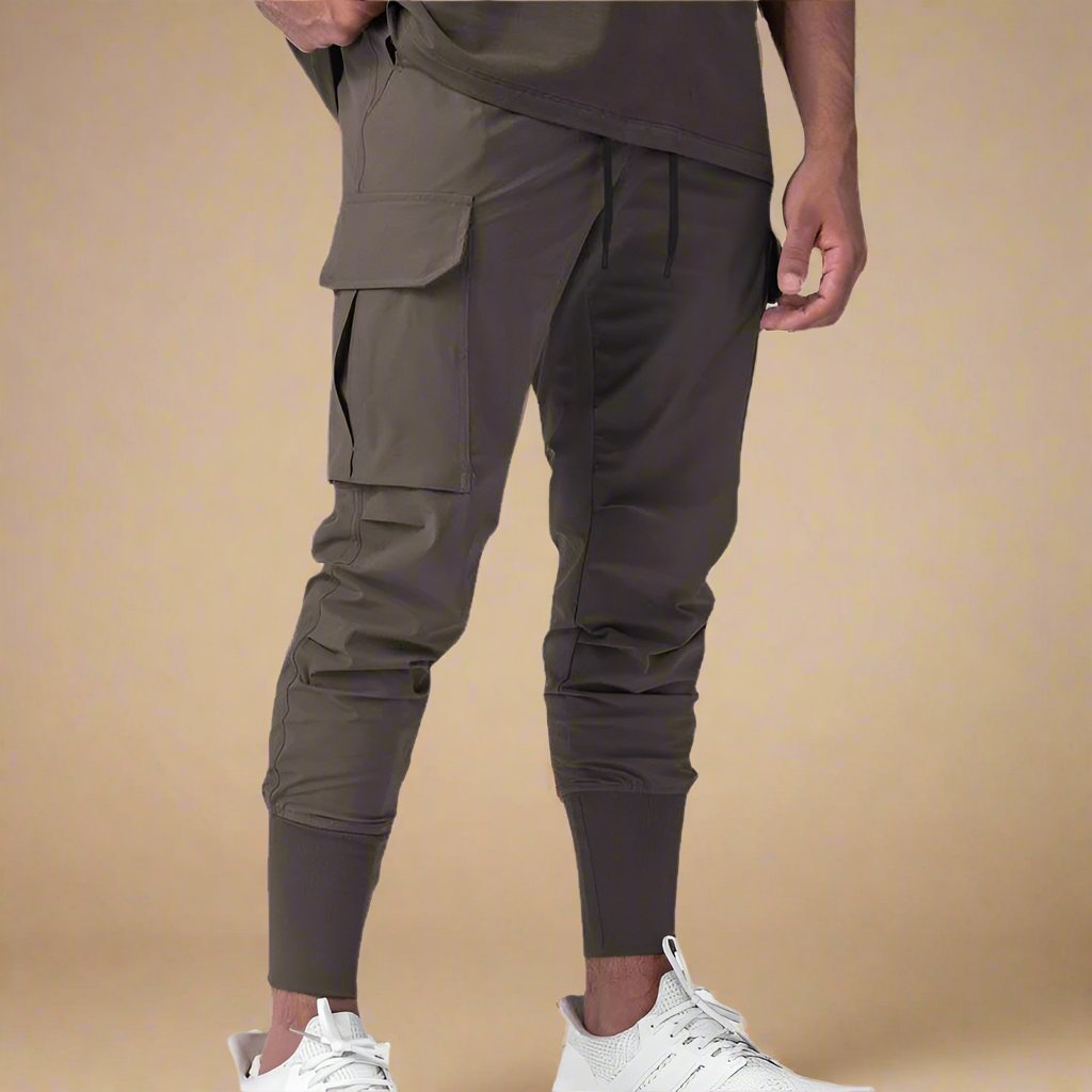 Men's Stylish Flex-Fit Cargo Trousers with Comfortable Stretch Design for Everyday Wear