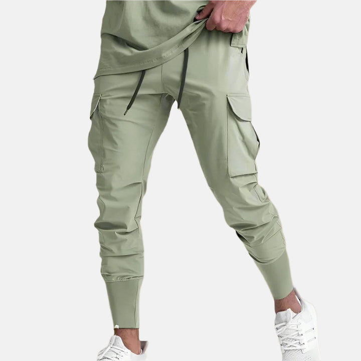 Men's Stylish Flex-Fit Cargo Trousers with Comfortable Stretch Design for Everyday Wear