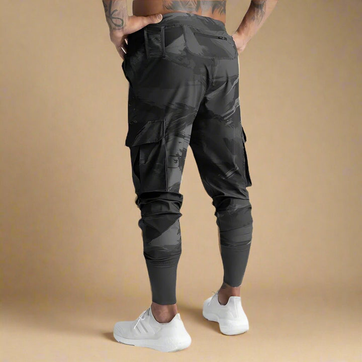 Men's Stylish Flex-Fit Cargo Trousers with Comfortable Stretch Design for Everyday Wear