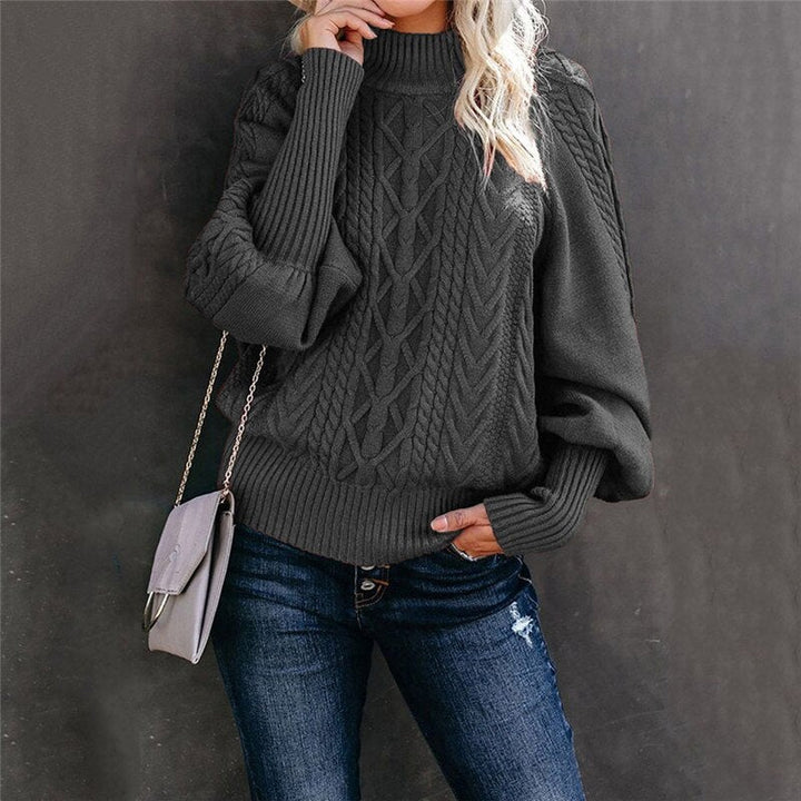 Cozy Motif Turtleneck Sweater - Perfect for Fall & Winter Style