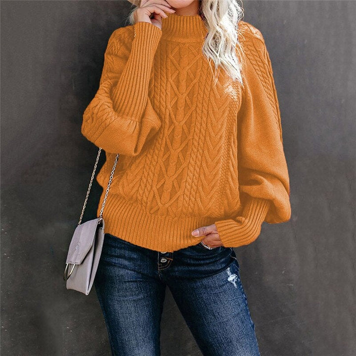 Cozy Motif Turtleneck Sweater - Perfect for Fall & Winter Style