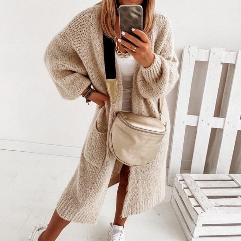 Cozy Oversized Knit Cardigan for Women - Perfect Fall & Winter Essential