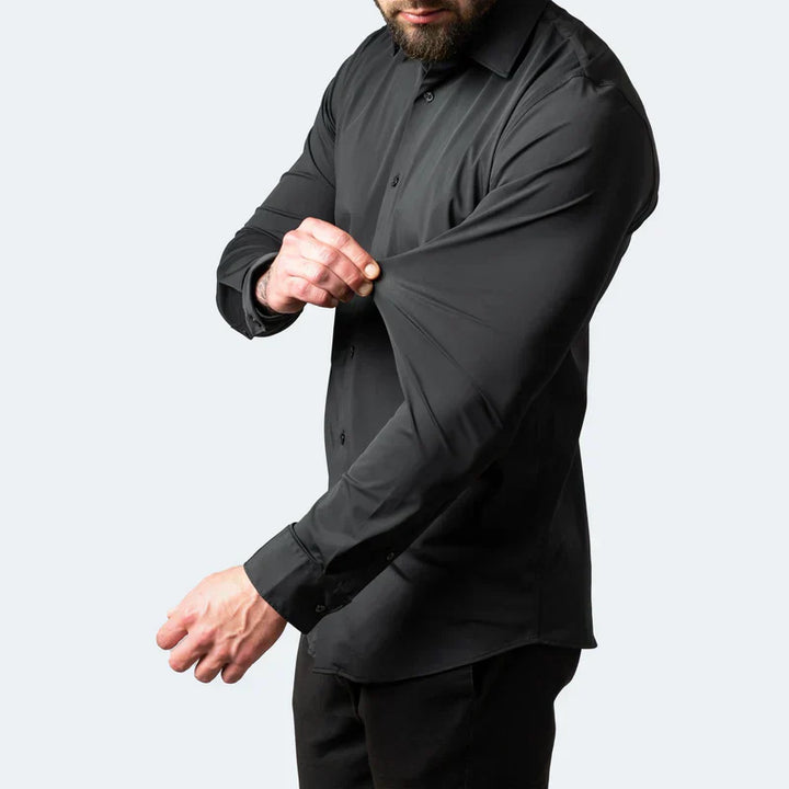 Men's Business Casual Slim Fit Non-Iron Shirt – Wrinkle-Free, Super Stretch & Easy Care