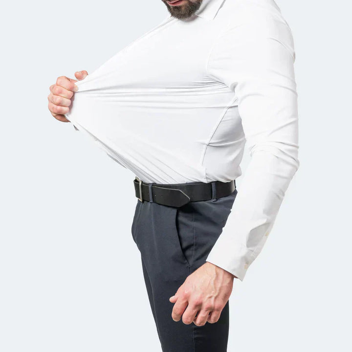 Men's Business Casual Slim Fit Non-Iron Shirt – Wrinkle-Free, Super Stretch & Easy Care