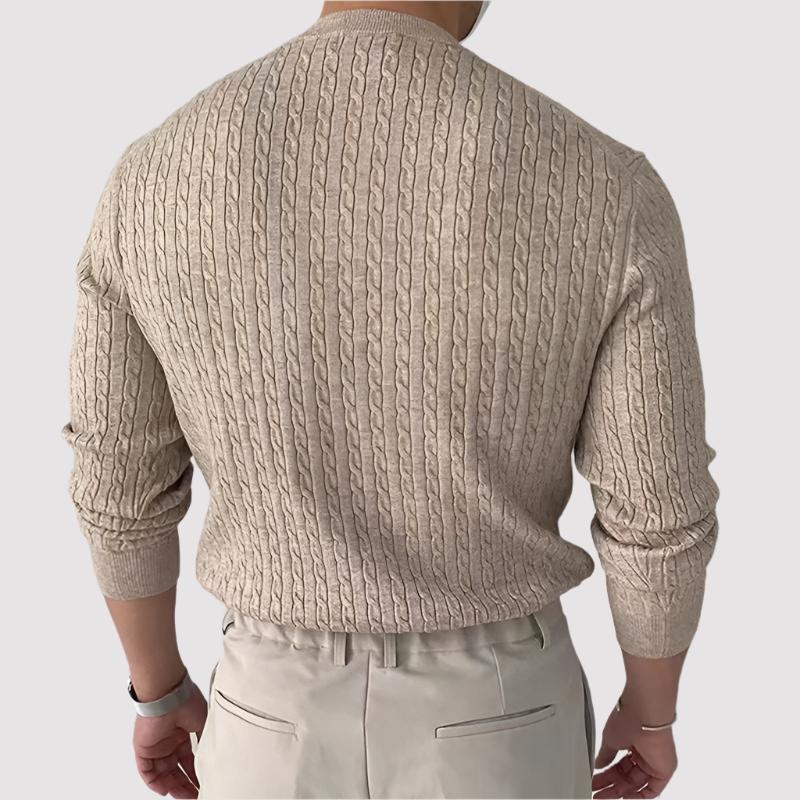 Strictly Men | Men's Luxurious Monaco Ribbed Knitted Crew Neck Jumper