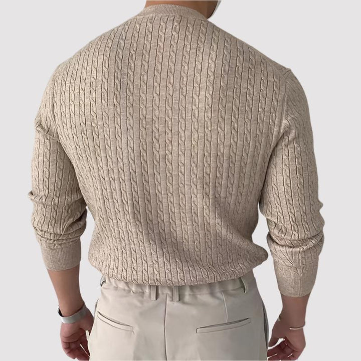 Strictly Men | Men's Luxurious Monaco Ribbed Knitted Crew Neck Jumper